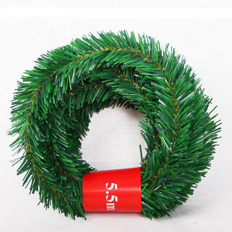 foto del prodotto ghirlanda natalizia da 5,5 m, ghirlanda di pino artificiale, ghirlanda di verde delicato per feste di matrimonio, scale, decorazioni per caminetti,