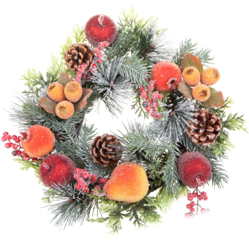 foto del prodotto ghirlanda natalizia decorato con frutta 36 cm in sintetico