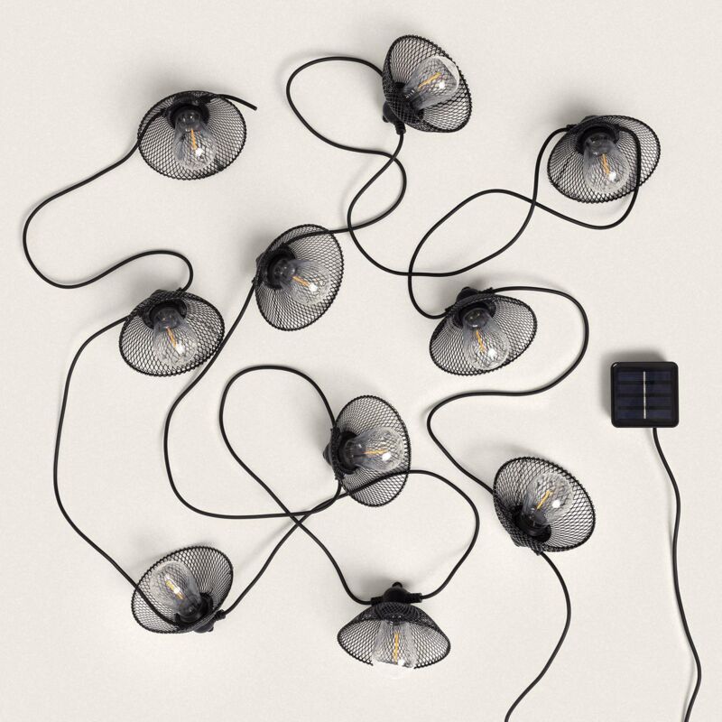 foto del prodotto ghirlanda solare per esterni led per lampadine kodos 6,5 m 3000k bianco caldo