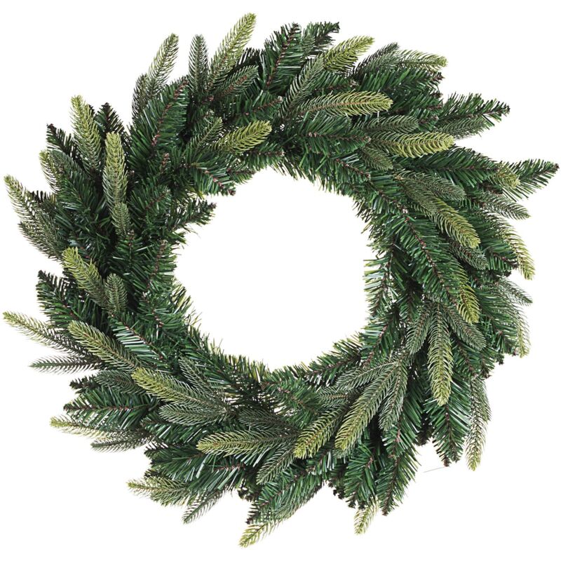 foto del prodotto ghirlanda tonda natalizia falcade color verde dietro porta decorazione natalizia 40 cm