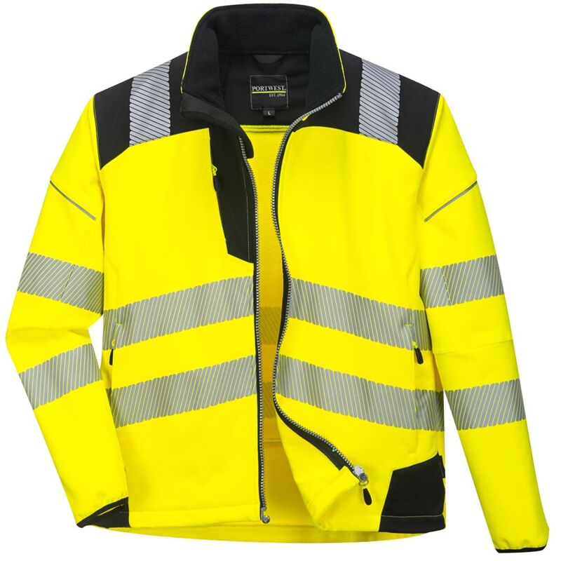 foto del prodotto giacca ad alta visibilit in softshell vision gialla giallo navy m