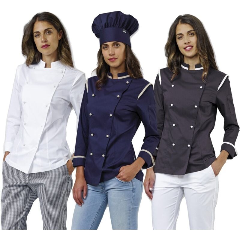 foto del prodotto giacca chef donna siggi dalila slim fit l grigio