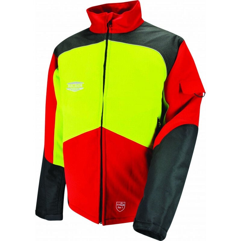 foto del prodotto giacca comfy solidur cl 1 forestale rosso taglia s covere s