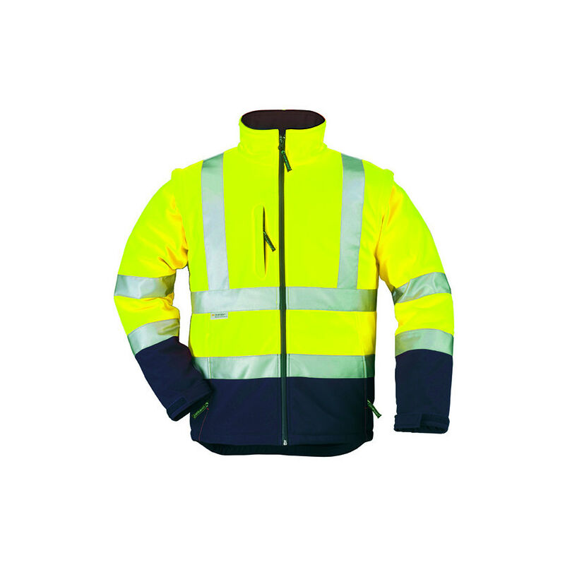 foto del prodotto giacca coverguard softshell taglia m giallo navy con maniche staccabili