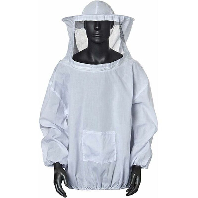 foto del prodotto giacca da apicoltore giacca da apicoltore con cappello abbigliamento professionale per apicoltore cappello professionale per apicoltore bianco 