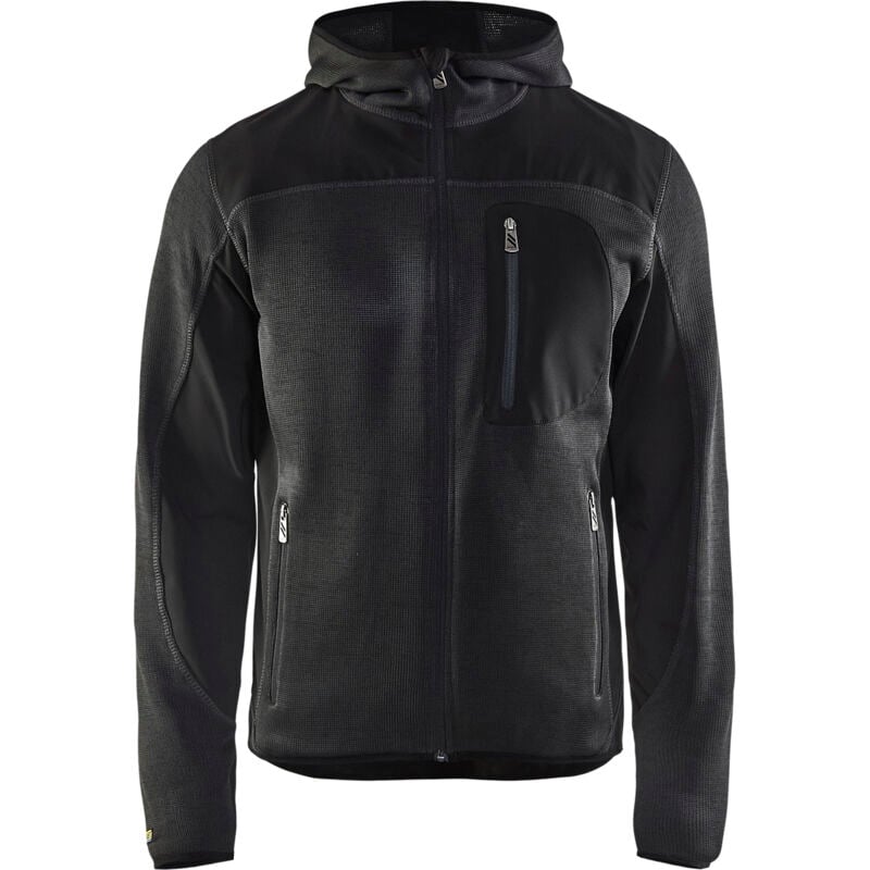 foto del prodotto giacca da lavoro in maglia con cappuccio 4930 - grigio antracite nero 4xl