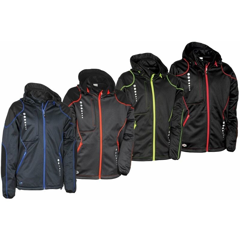foto del prodotto giacca da lavoro softshell cofra jacuzia l nero rosso