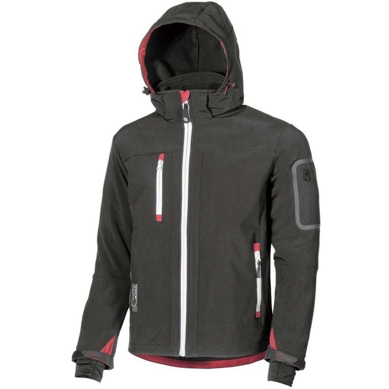 foto del prodotto giacca da lavoro softshell u power metropolis nera nero 2xl