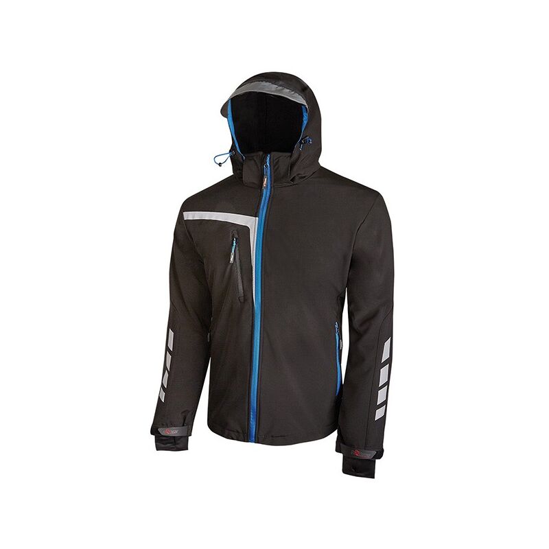 foto del prodotto giacca da lavoro softshell u power quick nera nero 4xl