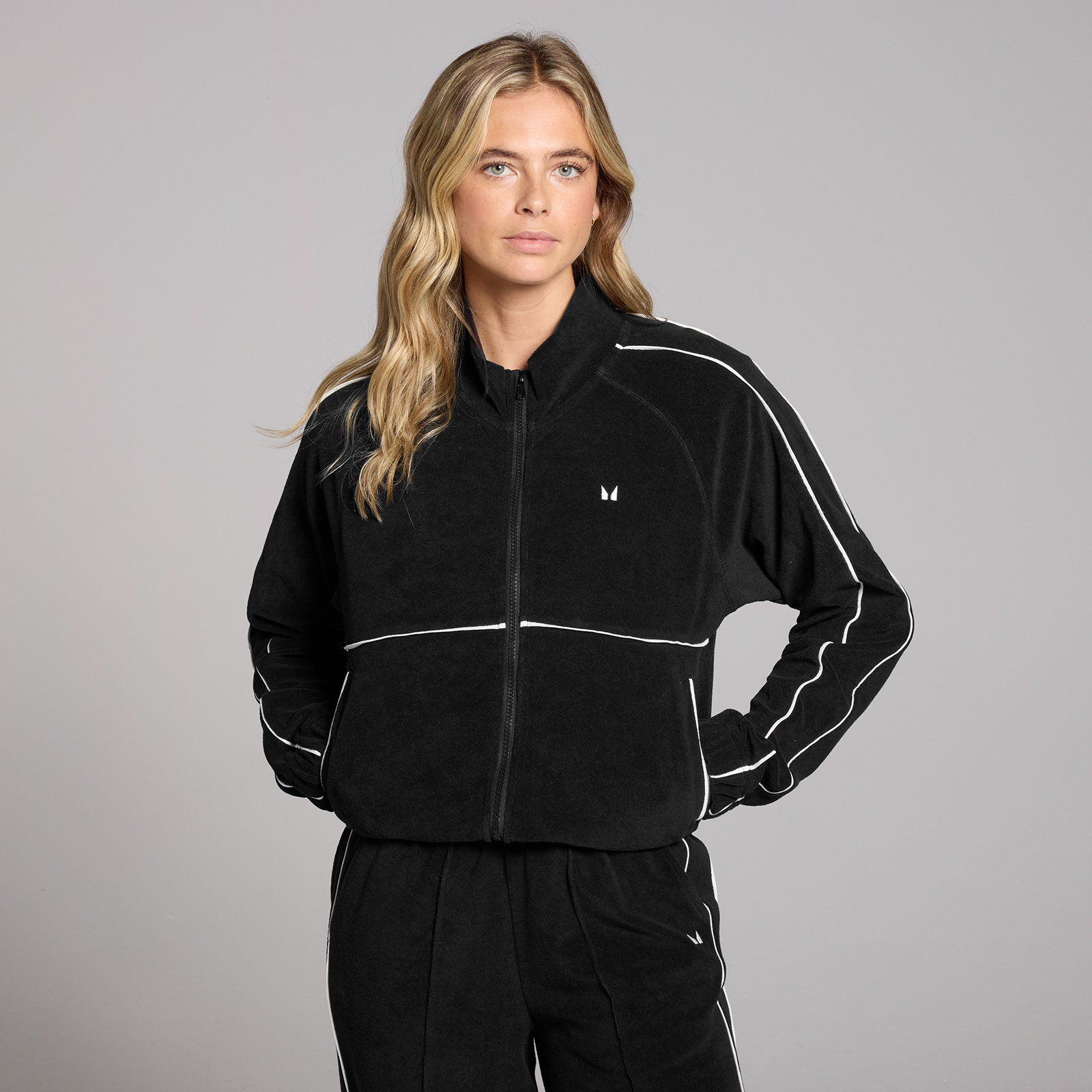 foto del prodotto giacca della tuta in spugno lifestyle mp da donna nero xl