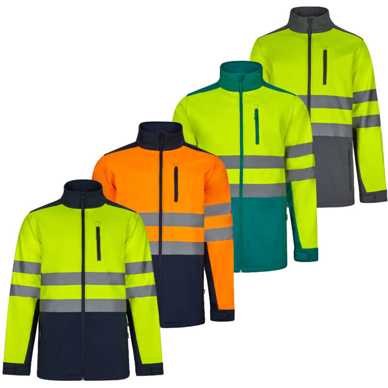 foto del prodotto giacca in soft shell alta visibilit velilla av 306006 bicolore m grigio giallo