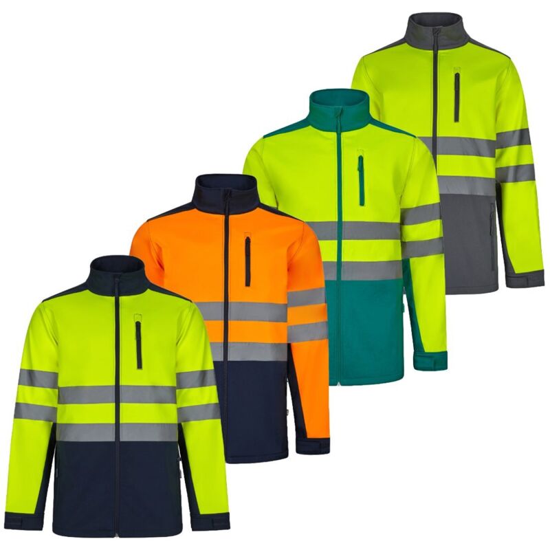 foto del prodotto giacca in soft shell alta visibilit velilla av 306006 bicolore xl blu giallo