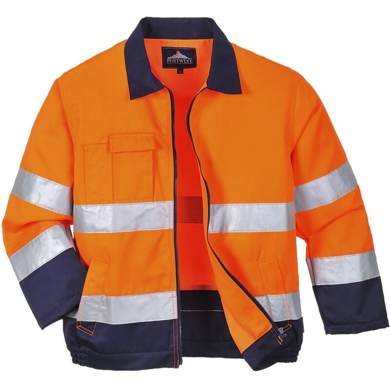 foto del prodotto giacca madrid alta visibilita arancione arancio navy 3xl
