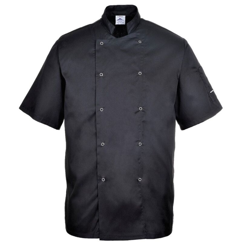 foto del prodotto giacca nera da chef a manica corta modello cumbria nero xl
