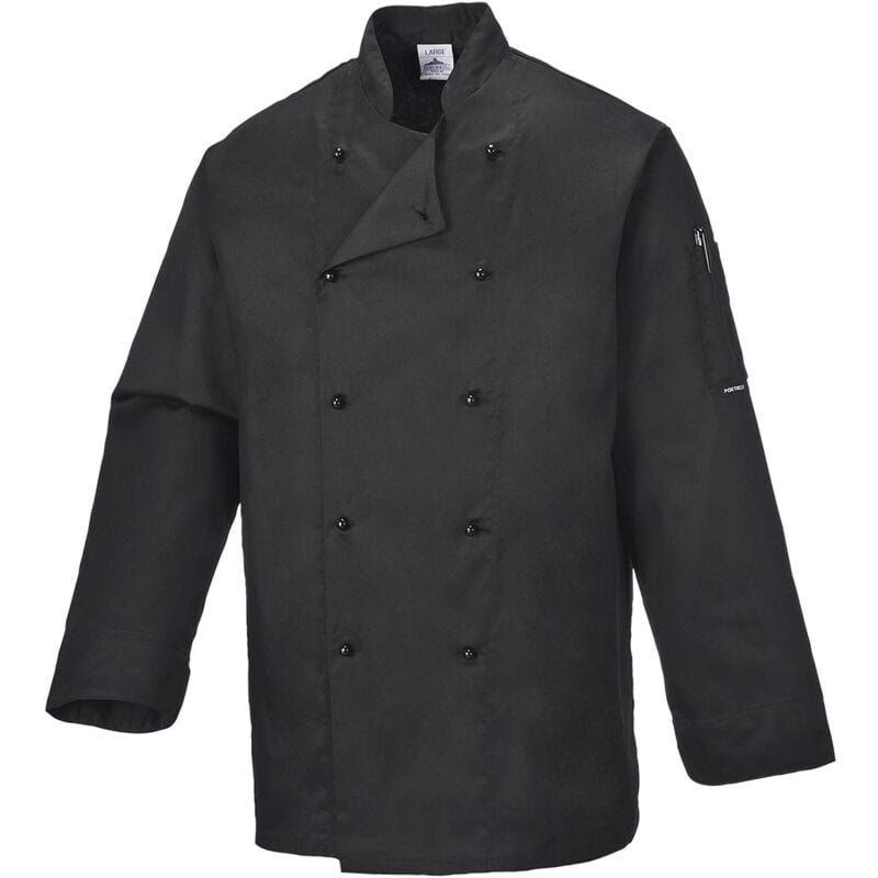 foto del prodotto giacca nera da chef modello somerset nero l