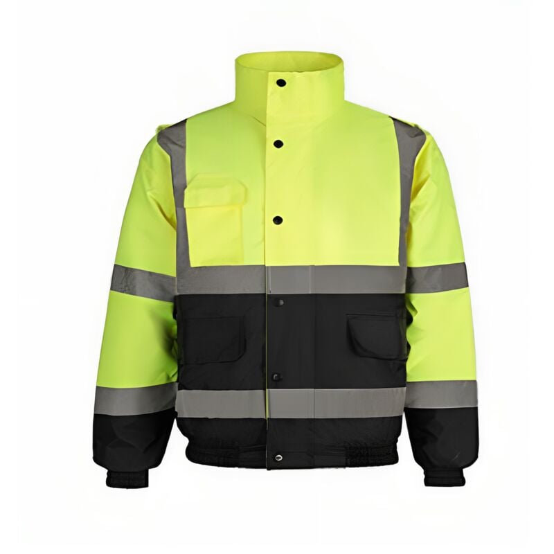 foto del prodotto giacca riflettente ad alta visibilit crediri 2 toni giallo neon blu navy taglia xl