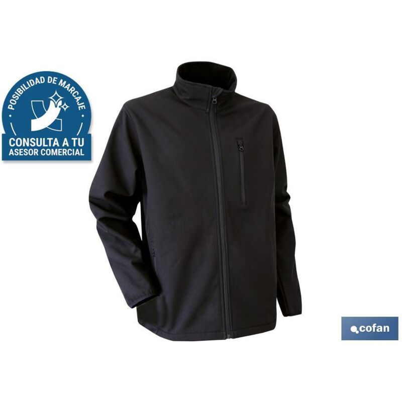 foto del prodotto giacca soft shell nera lister 340 g/m taglia xxxl