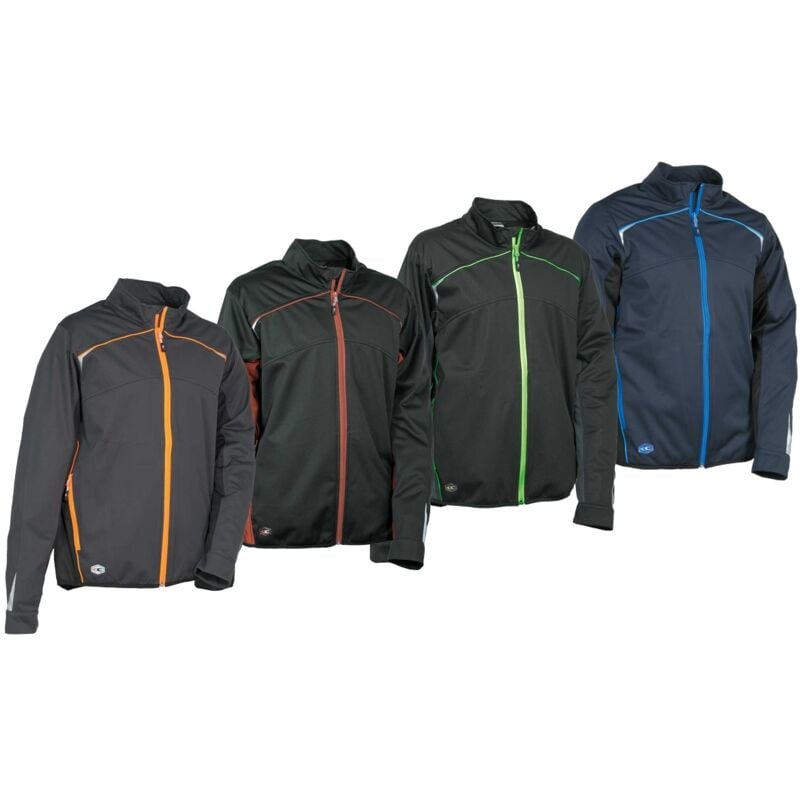 foto del prodotto giacca softshell da lavoro cofra galpones s nero verde