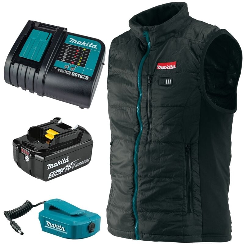 foto del prodotto giacca termica a batteria makita dcj205zl taglia l