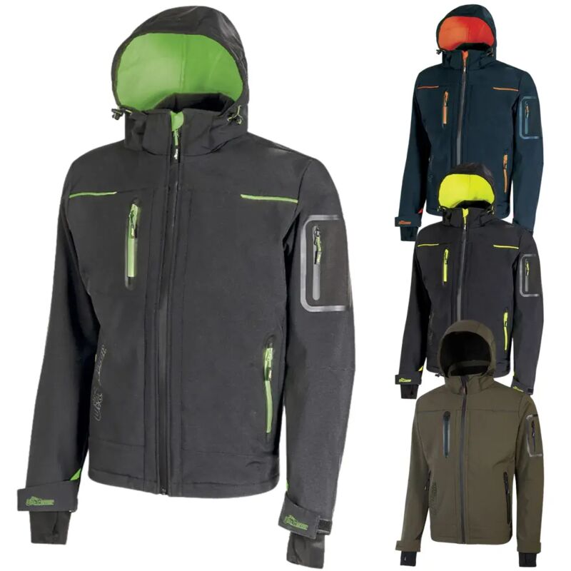 foto del prodotto giacca upower space in softshell scura black carbon nero 2xl