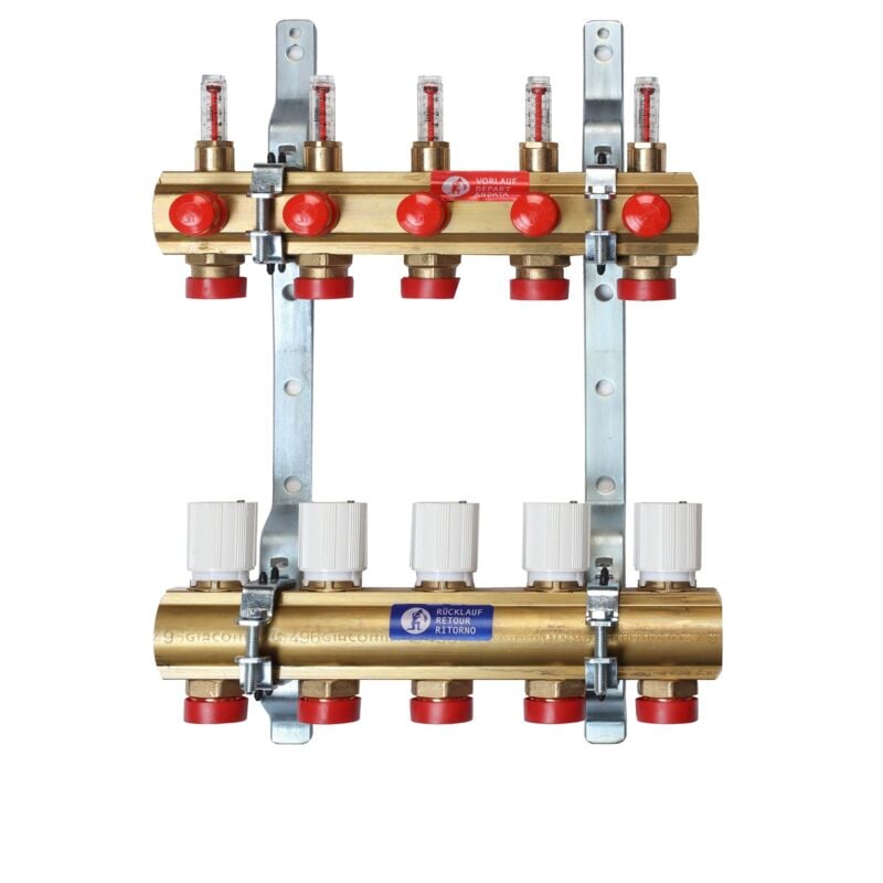 foto del prodotto giacomini - collettore premontato per impianti climatizzazione r553f 1'x18 6