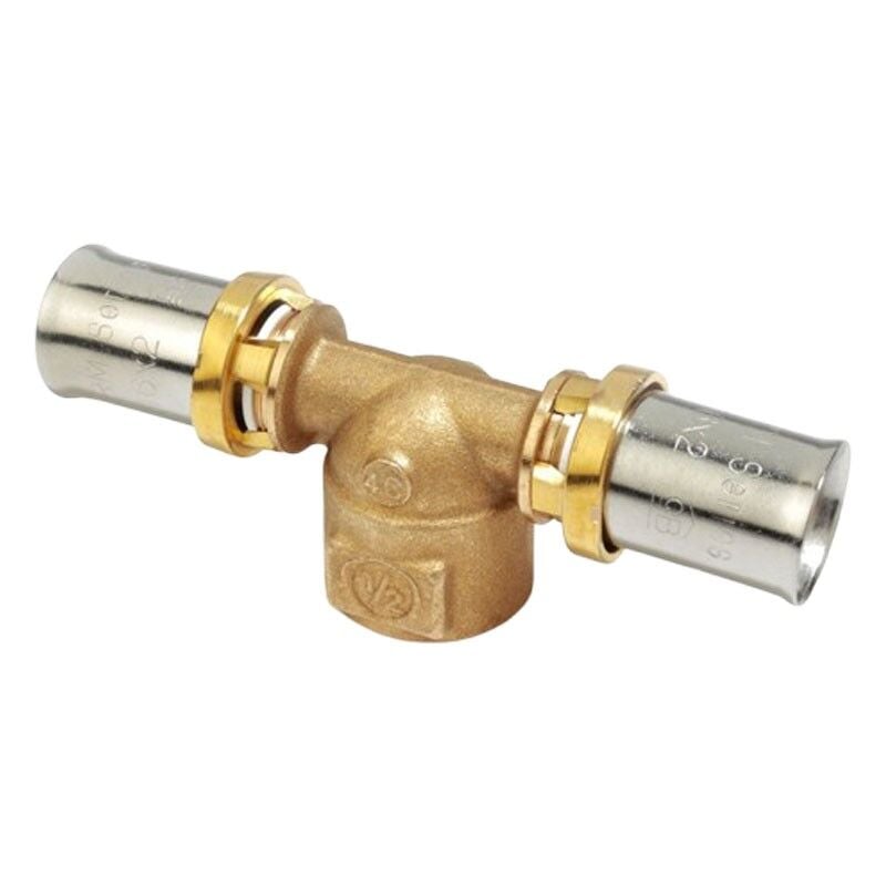 foto del prodotto giacomini raccordo a t filettato f 1 2 16x2 mm ottone rm154y033