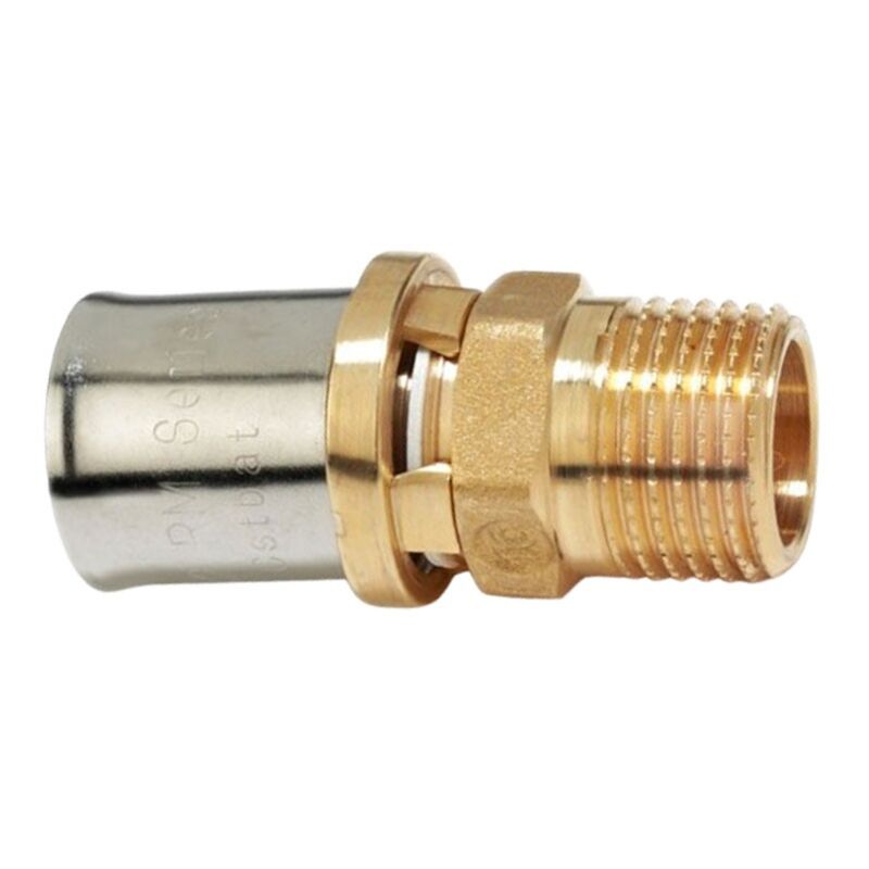 foto del prodotto giacomini raccordo diritto filettato maschio 3 4 16x2 mm ottone rm107y043