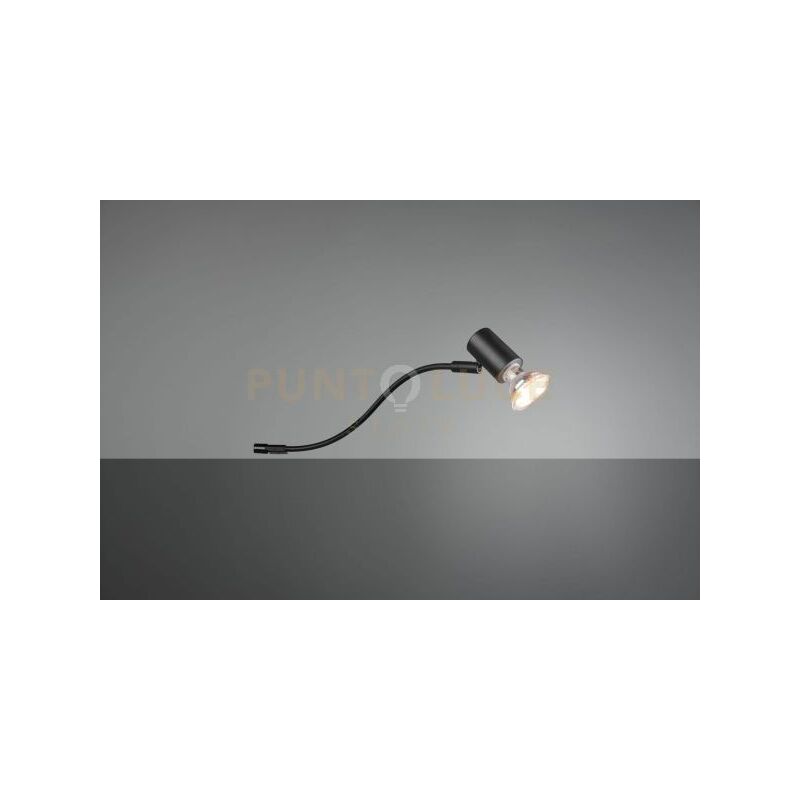 foto del prodotto giada h2o applique spot orientabile nero da avvitare su specchio ip44 h. 11,5cm 1 luce attacco gu10