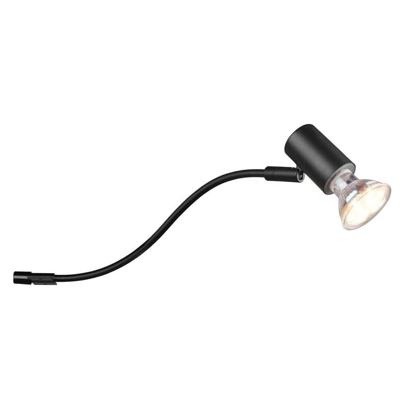 foto del prodotto giada h2o applique spot orientabile nero da avvitare su specchio ip44 h. 11,5cm