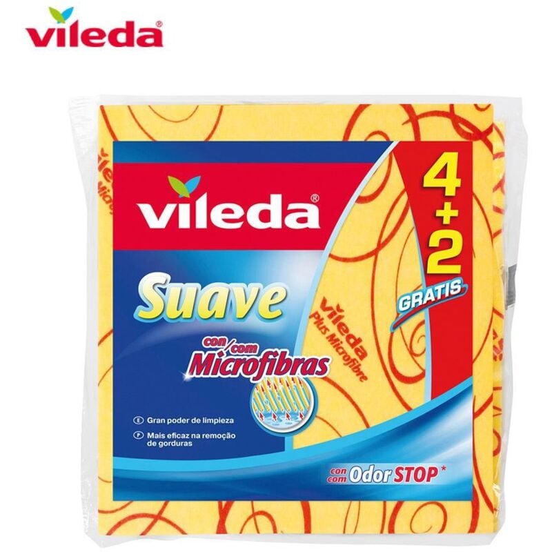 foto del prodotto giallo dolce vileda lotto 4 2 - microfibra 30 - 35x40cm - multiuso