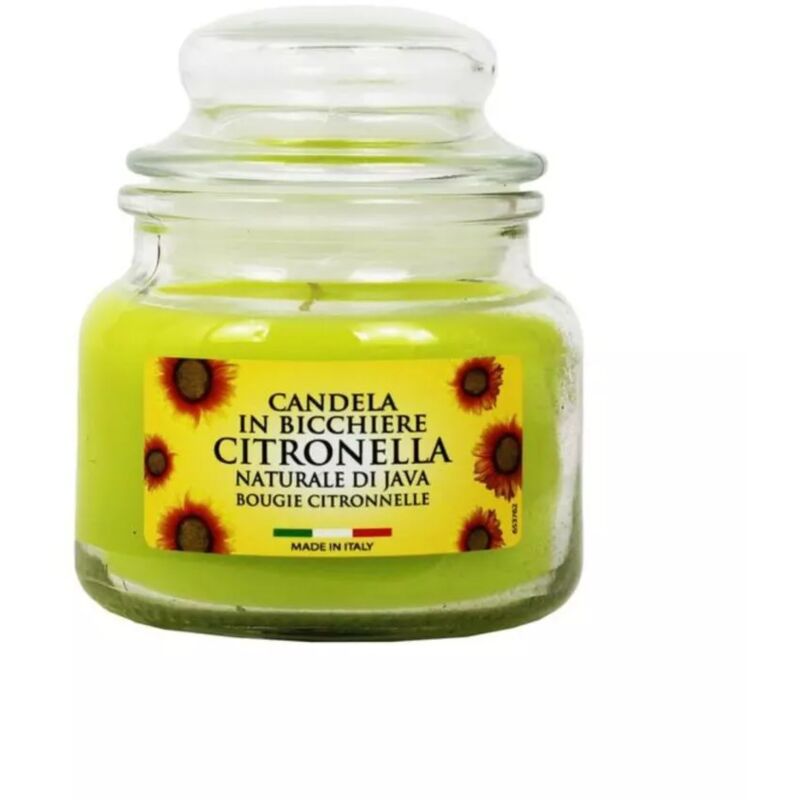 foto del prodotto giara piccola in vetro capri con candela alla citronella