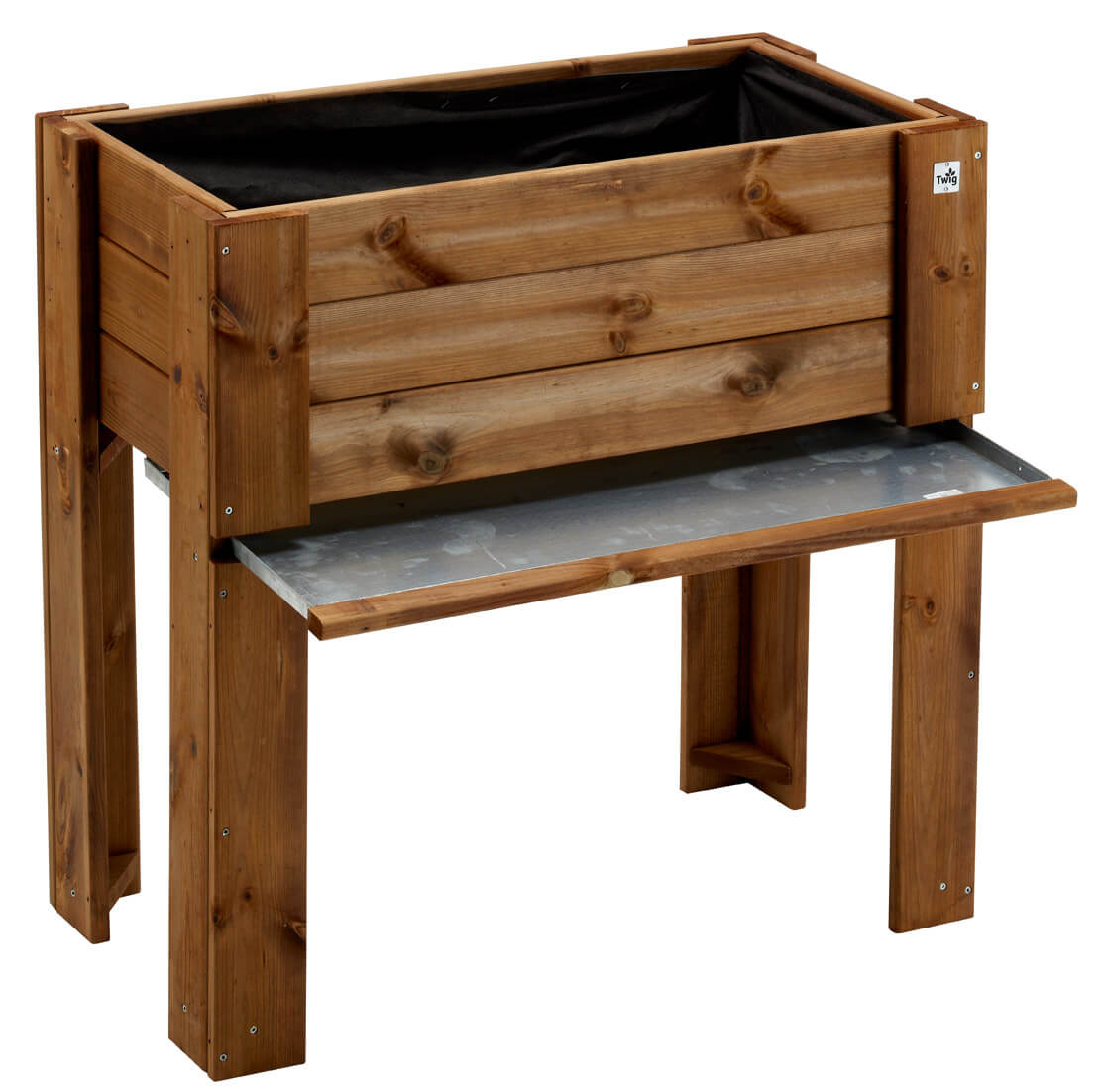 foto del prodotto giardiniera per fiori e piante rialzata 81x44xh80 cm in legno fsc castagno