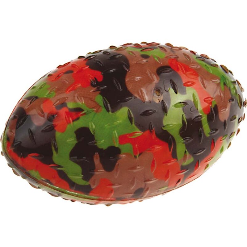 foto del prodotto gico palla rugby fuxtreme in plastica tpr con squeaker per cani