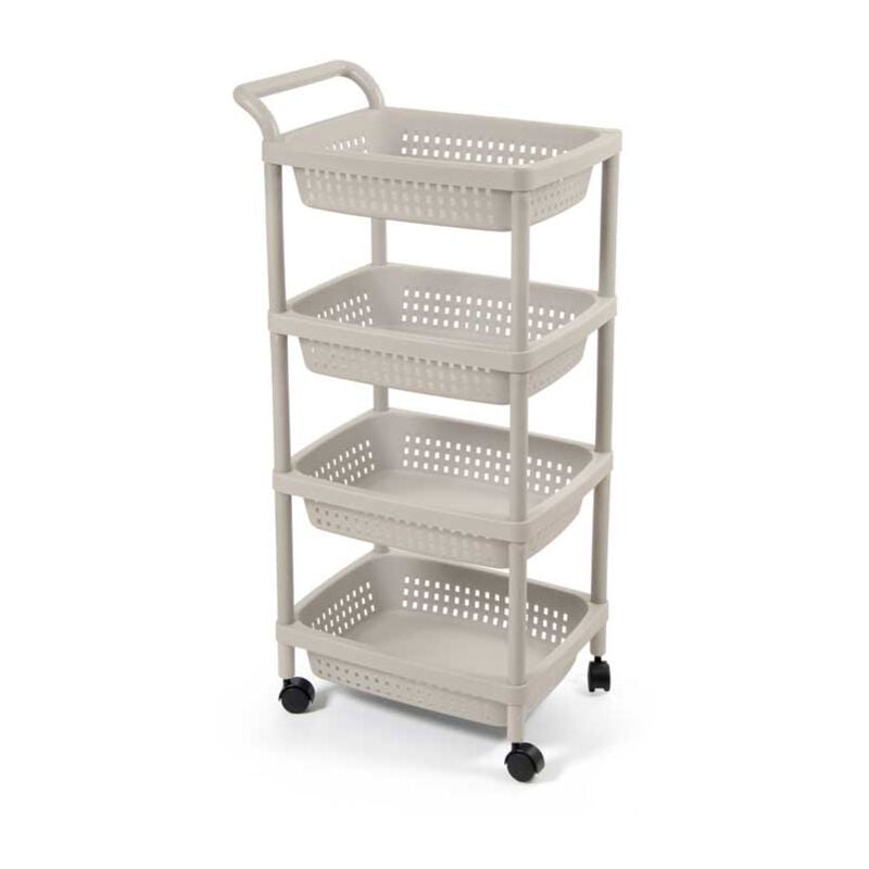foto del prodotto gicos carrello da cucina con ruote e 4 cassetti 50x36x99cm in colore trotora