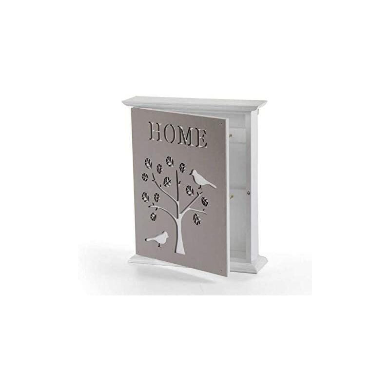 foto del prodotto gicos casetta porta chiavi da parete in legno con decoro home 20 x 24 x 5.8 cm