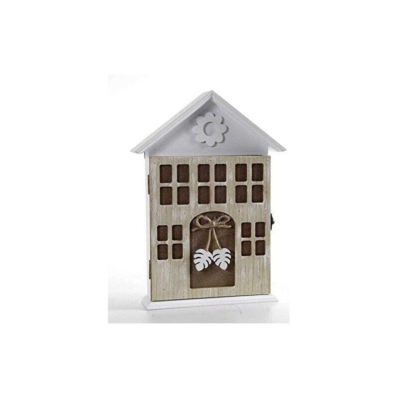 foto del prodotto gicos casetta portachiavi in legno decorato shabby chic 19 x 5 x 26 cm
