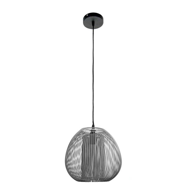 foto del prodotto gicos lampadario a caduta con paralume in vimini 27.5x175 cm grigio