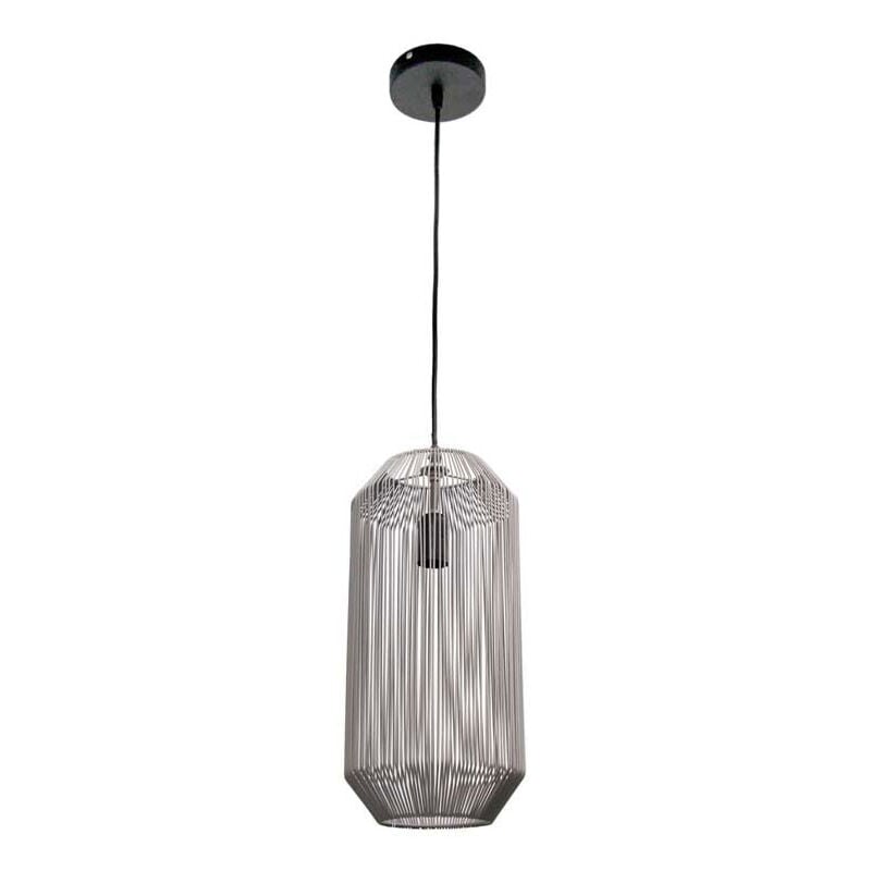 foto del prodotto gicos lampadario a caduta con paralume in vimini allungato 20.5x190cm tortora