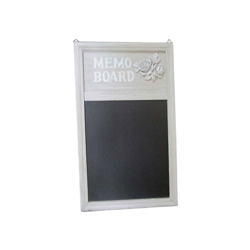 foto del prodotto gicos lavagna da parete in legno rettangolare 50x30 cm grigia in stile shabby chic