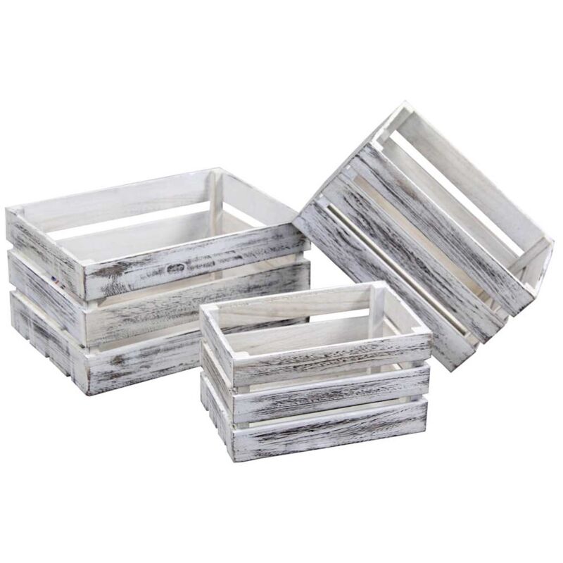foto del prodotto gicos maury s set 3 cassette da arredo in legno bianco anticato 15 18 20