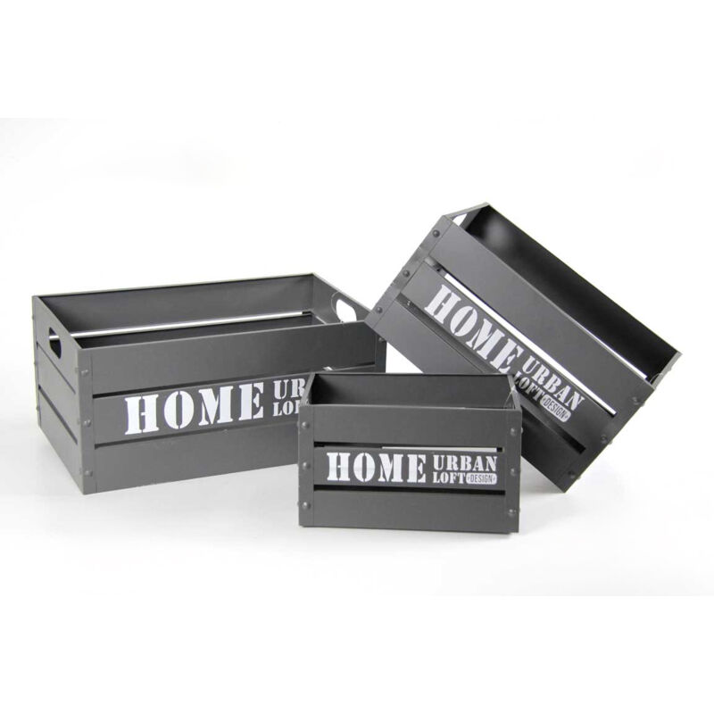 foto del prodotto gicos maury s set 3 cassette phoenix in metallo grigio in differenti dimensioni