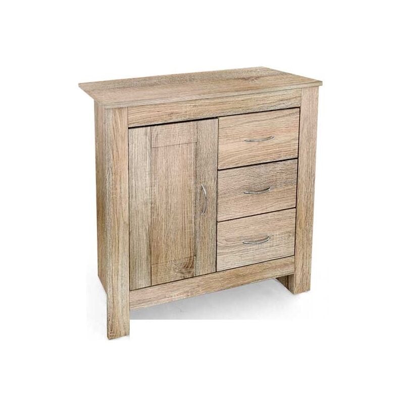 foto del prodotto gicos mobile da arredo con 3 cassetti e anta 80x35x80cm in colore rovere