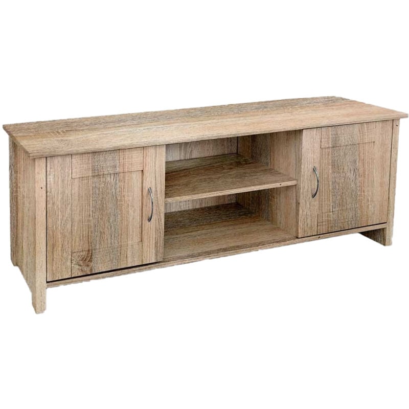 foto del prodotto gicos mobile da arredo porta tv con ante e 2 vani aperti 130x39x48cm colore rovere