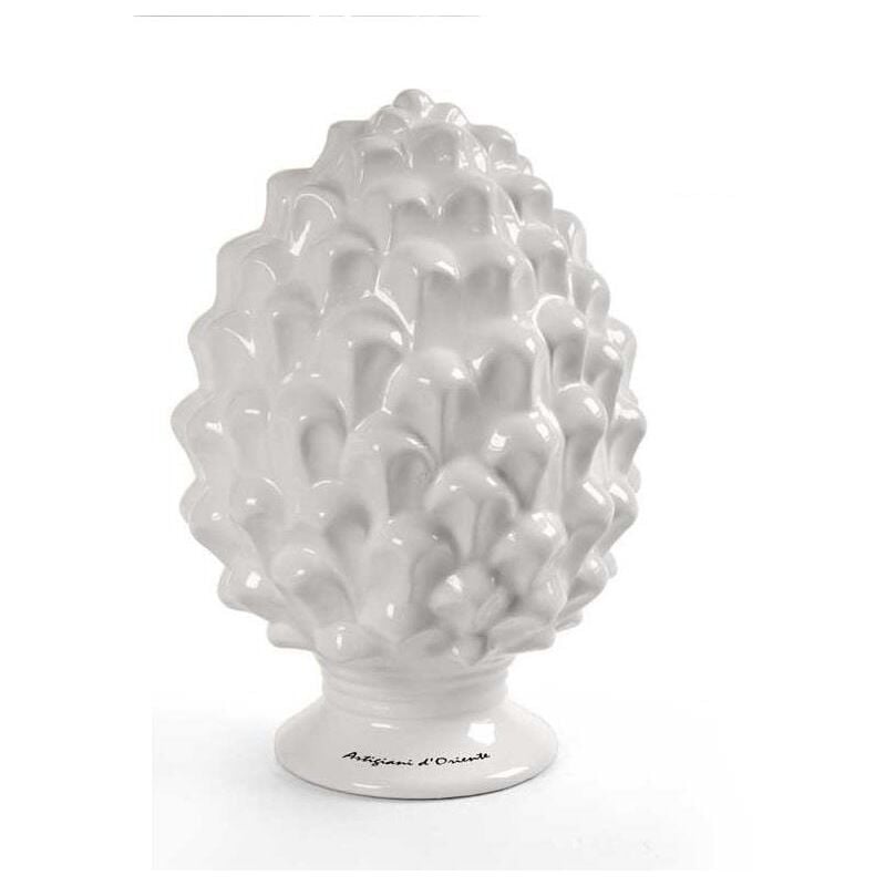 foto del prodotto gicos pigna bianca in ceramica idea arredo 14x14x22 cm da tavolo artigiani d oriente okx