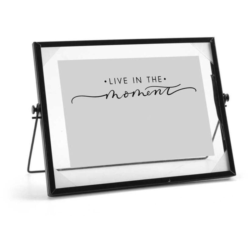foto del prodotto gicos portafoto orizzontale da tavolo in metallo 18x13 cm in colore nero