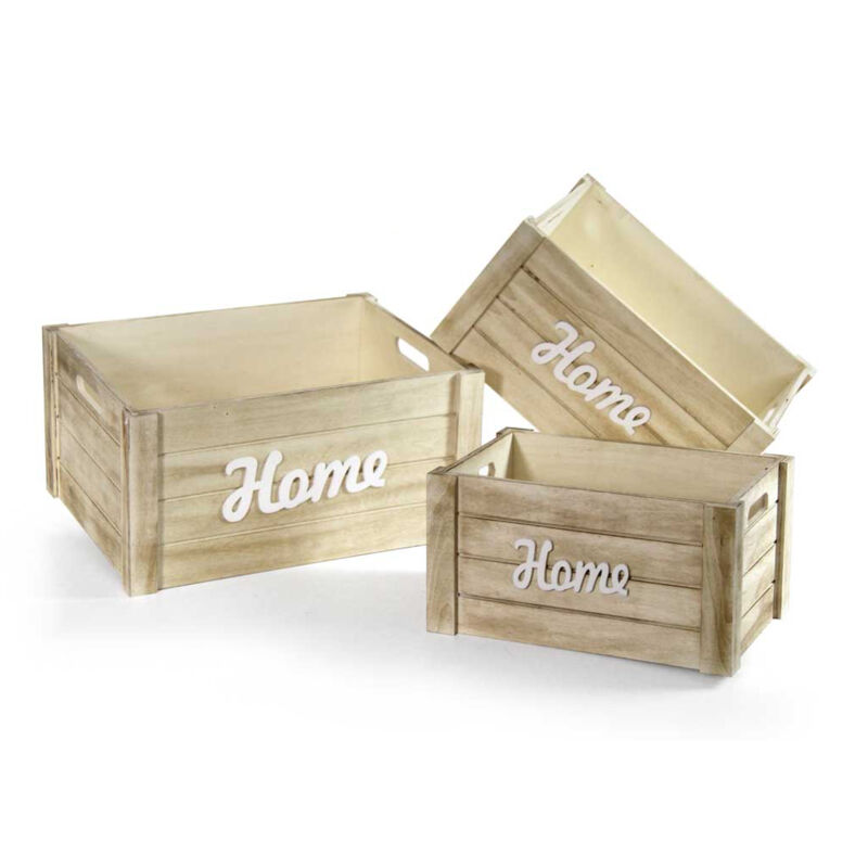 foto del prodotto gicos set 3 cassette decorative design home 3 dimensioni in legno naturale
