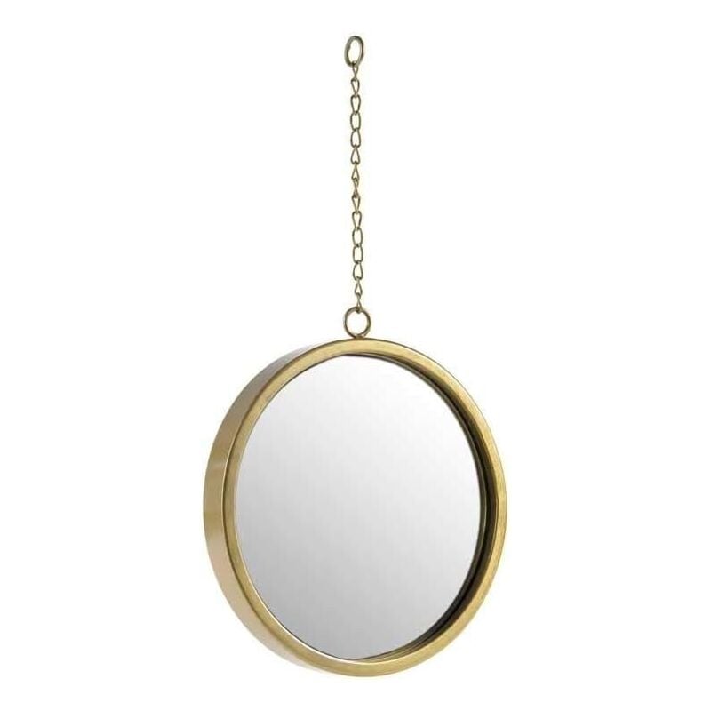 foto del prodotto gicos specchio tondo da arredo con catena 25x3x47 cm in colore oro