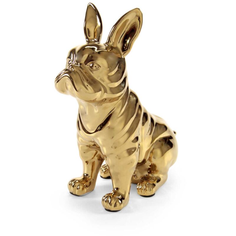 foto del prodotto gicos statua decorativa bulldog francese 24x12x30 cm in colore oro