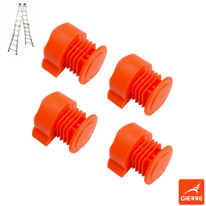 foto del prodotto gierre kit 4 copri piolo per scala telescopica in alluminio peppina al010 al020 al030 al040 al060 cod.d4065