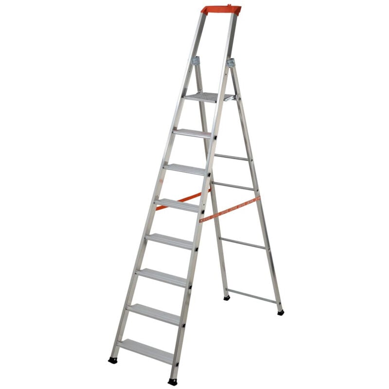 foto del prodotto gierre scala domestica in alluminio 8 gradini 7 1 con pedana modello stabila